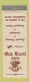 Matchbook Cover - Oak Knoll Inn Pasadena CA