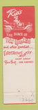 Matchbook Cover - Rip's Restaurant Pontiac MI