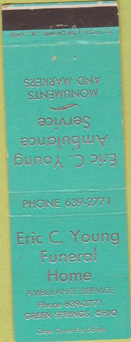 Matchbook Cover - Eric Young Funeral Home Green Springs OH