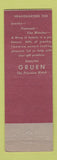 Matchbook Cover - Gruen Watches Hart's Lorain OH