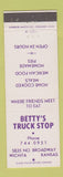 Matchbook Cover - Betty's Truck Stop Wichita KS