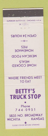Matchbook Cover - Betty's Truck Stop Wichita KS