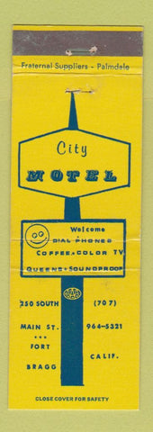 Matchbook Cover - City Motel Fort Bragg CA Full Length