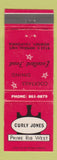 Matchbook Cover - Curly Jones Prime Rib West Downey CA