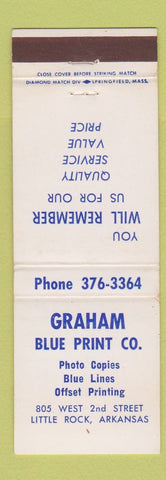 Matchbook Cover - Graham Blue Print Company Little Rock AR