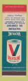 Matchbook Cover - Valvoline oil gas Los Angeles CA Ashland