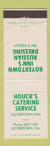 Matchbook Cover - Houck's Catering Boyertown PA Inn