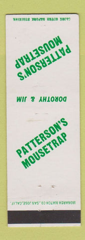 Matchbook Cover - Patterson's Mousetrap Portola CA
