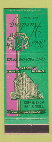 Matchbook Cover - Hotel Harding Marion OH