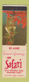 Matchbook Cover - Safari Oakland CA Christmas WEAR