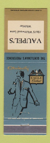 Matchbook Cover - Eagle Men's Clothes Vaupel's Whittier CA