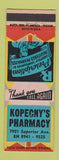 Matchbook Cover - Kopecny's Pharmacy Drug