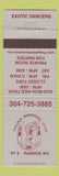 Matchbook Cover - Golden Horseshoe Club girlie Ransom WV WEAR