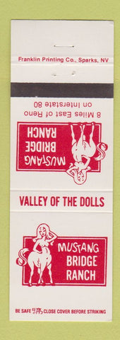Matchbook Cover - Mustang Bridge Ranch Brothel Sparks NV girlie