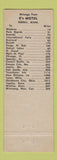 Matchbook Cover - K's Motel Sebeka MN WORN