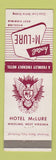 Matchbook Cover - Hotel McLure Wheeling WV