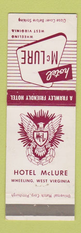 Matchbook Cover - Hotel McLure Wheeling WV