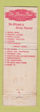 Matchbook Cover - Brass Rail Philadelphia PA WEAR
