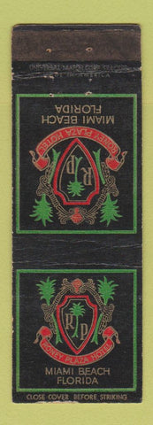 Matchbook Cover - Roney Plaza Hotel Miami Beach FL