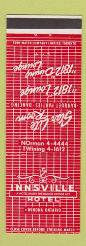 Matchbook Cover - Star Lite Room Innsville Hotel Winona ON