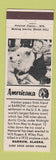Matchbook Cover - Barrow AK Perkins Americana WHITE