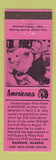 Matchbook Cover - Barrow AK Perkins Americana PINK