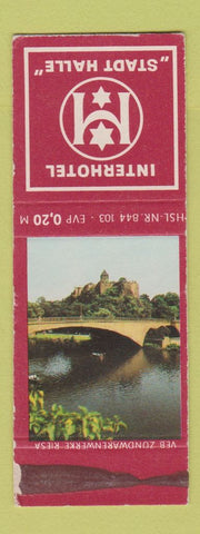 Matchbook Cover - Interhotel Stadt Halle Aufenthalt