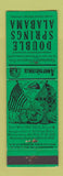 Matchbook Cover - Double Springs AL Freestone Cafe Perkins Americana GREEN