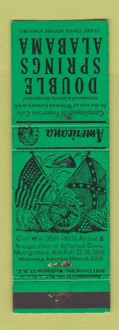 Matchbook Cover - Double Springs AL Freestone Cafe Perkins Americana GREEN