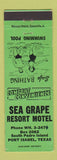 Matchbook Cover - Sea Grape Resort Motel Port Isabel TX GREEN