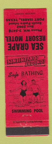 Matchbook Cover - Sea Grape Resort Motel Port Isabel TX RED