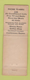 Matchbook Cover - King George Motel Syracuse NY WEAR