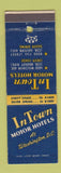 Matchbook Cover In Town Motor Hotels Washington DC Chevy Chase Silver Spring MD