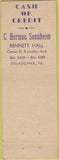Matchbook Cover - Herman Sonnheim Jewelery Philadelphia PA