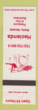 Matchbook Cover - Hacienda Strip Club? Wells NV girlie