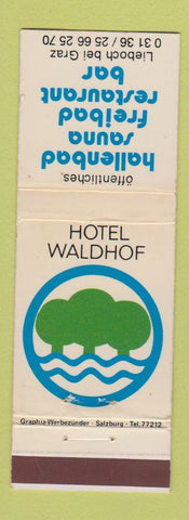 Matchbook Cover - Hotel Waldhof Lieboch Bei Graz
