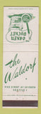 Matchbook Cover - Waldorf Hotel Seattle WA Oaken Bucket