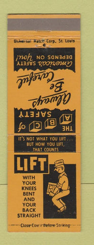 Matchbook Cover - Jeferson Mills Safety Committee