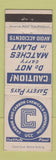 Matchbook Cover - Carbide and Carbon Chemicals Corp Safety WEAR