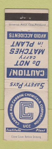 Matchbook Cover - Carbide and Carbon Chemicals Corp Safety WEAR