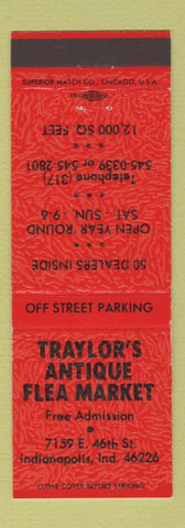 Matchbook Cover - Traylor's Antique Flea Market Indianapolis IN
