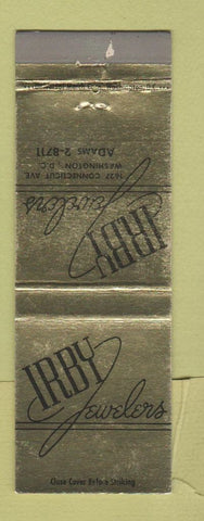 Matchbook Cover - Irby Jewelers Washington DC