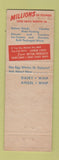 Matchbook Cover - Peebles' Dairy Bake Whey Condensing Petalua CA Appleton WI