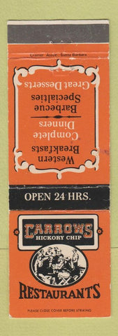 Matchbook Cover - Carrows Hickory Chip Restaurants