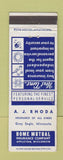 Matchbook Cover - AJ Rhoda Insurance Home Mutual Grey Eagle MN WEAR