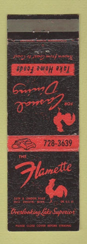 Matchbook Cover - Flamette Restaurant East Duluth MN