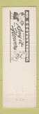 Matchbook Cover - Arboit Style Flowers Long Beach CA
