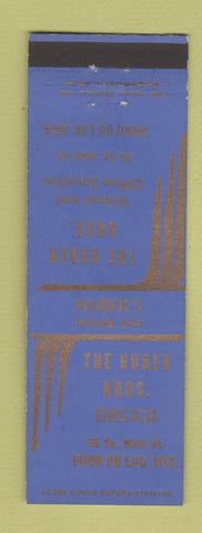 Matchbook Cover - Huber Bros Drug Store Fond Du Lac WI