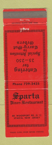 Matchbook Cover - Sparta Diner Rsetaurant Sparta NJ