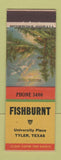 Matchbook Cover - Fishburnt Tyler TX fur storage